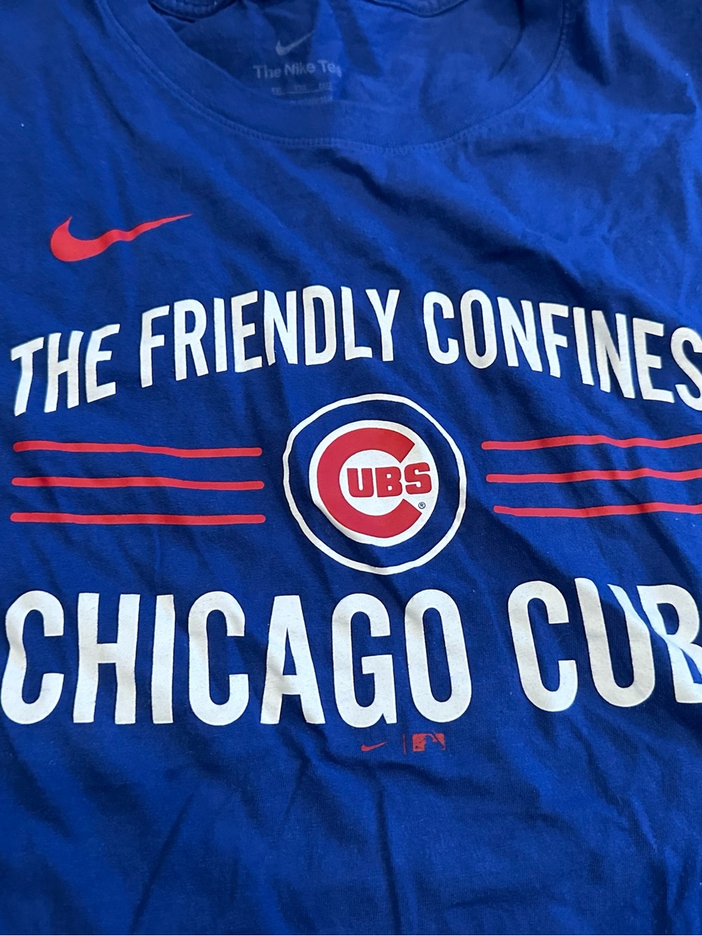 Nike Blue Chicago Cubs 'The Friendly Confines' Graphic Tee